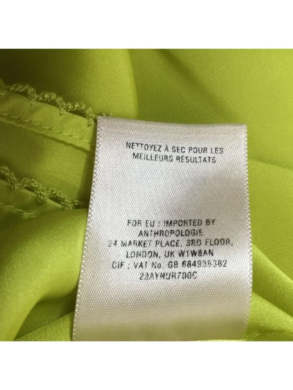 ANTHROPOLOGIE HD IN PARIS Lime Green Textured Lace Pleated A-Line Skater Skirt 0